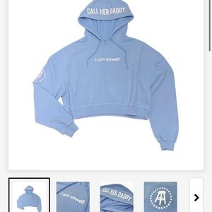 CALL HER DADDY crop hoodie